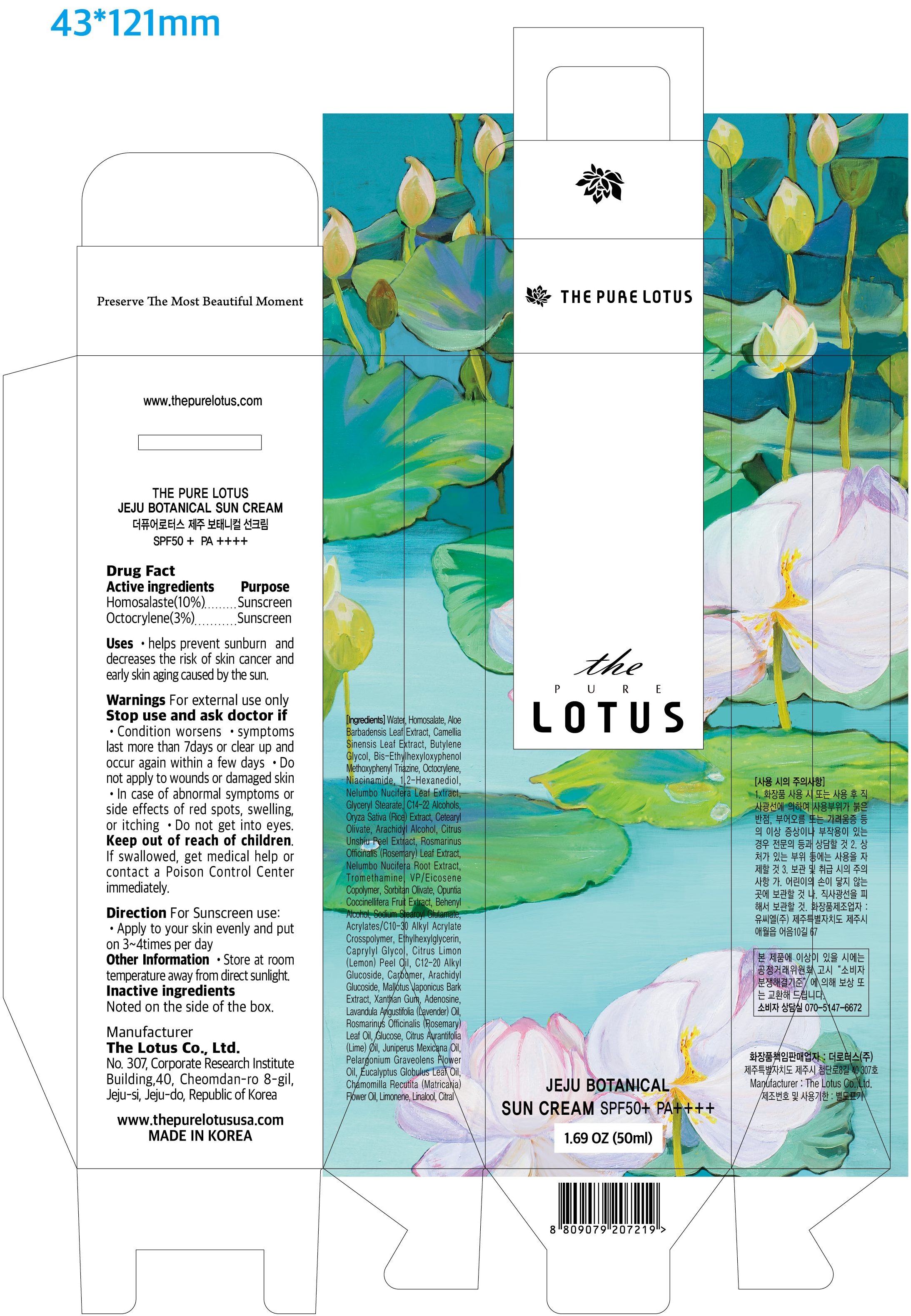 NDC 82235304 The Pure Lotus Jeju Botanical Suncream